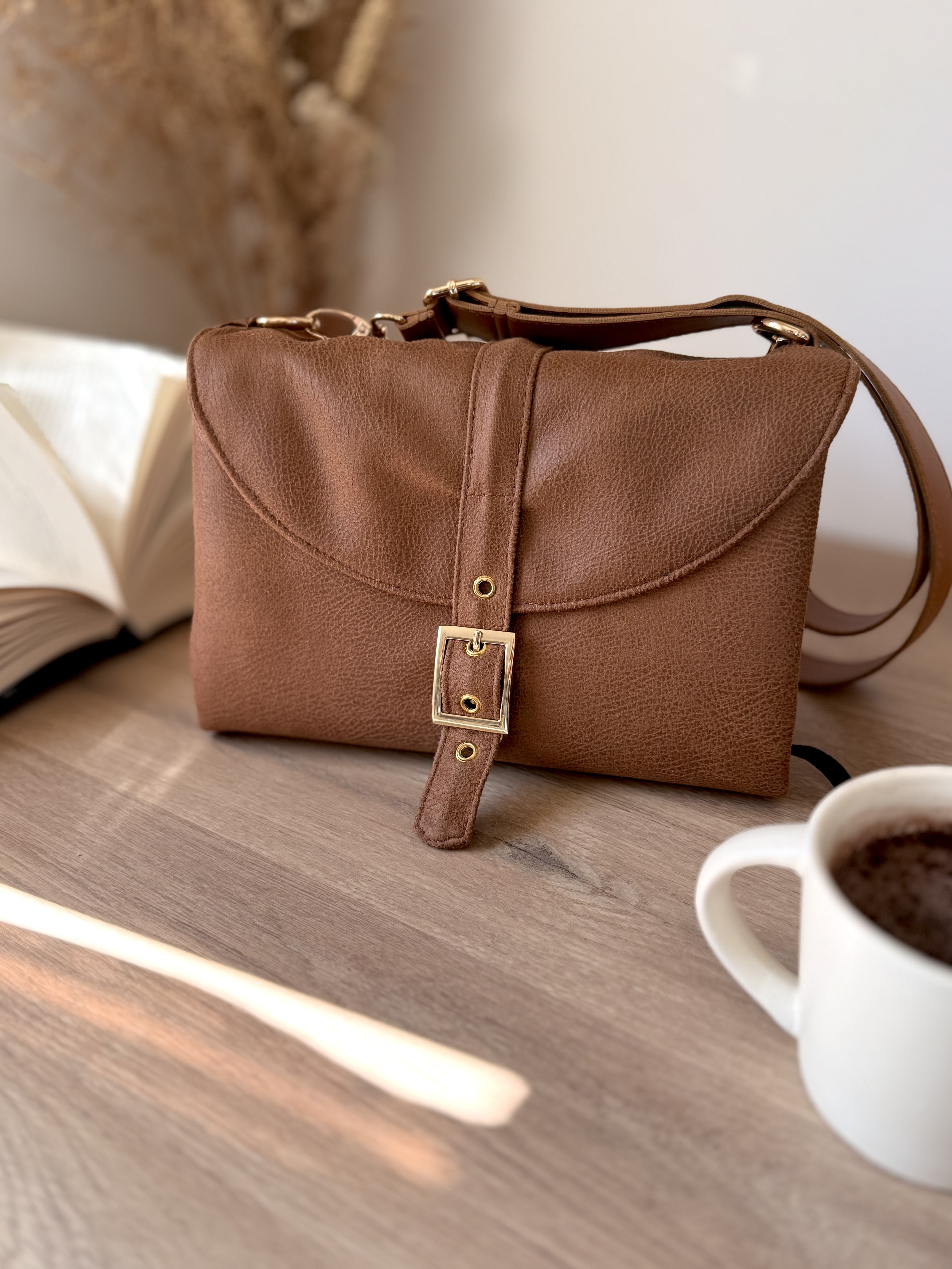 Sac à livres en cuir recyclé Pique et Merveilles