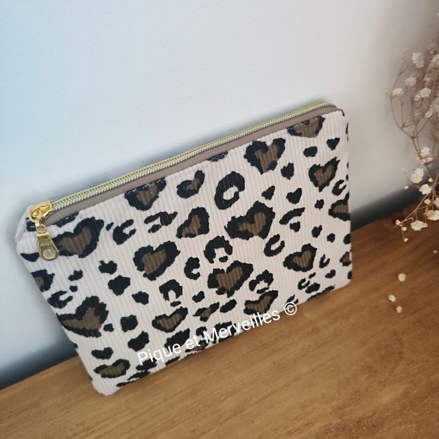 Trousse plate velours Léo