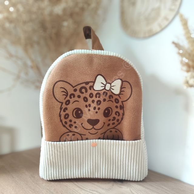 Sac à dos zippé - Collection Animaux bi-matière