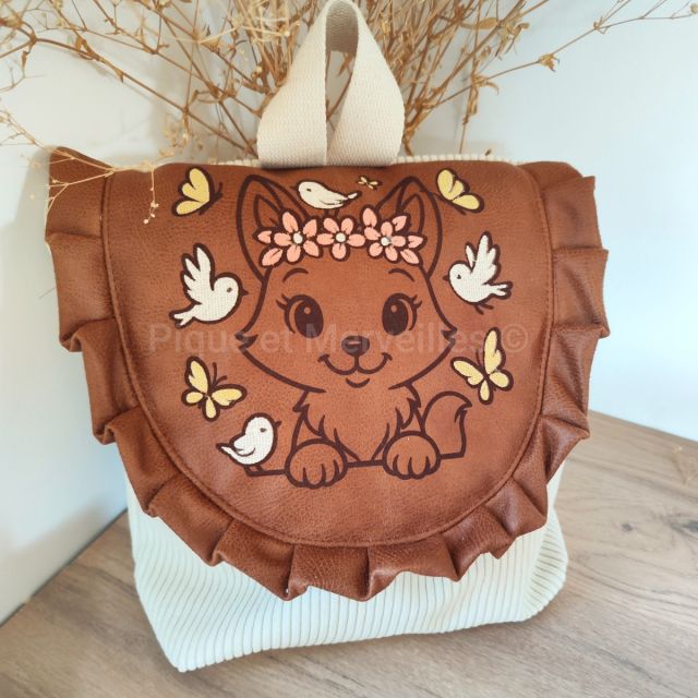 Sac à dos à Rabat Animaux brodé gravé