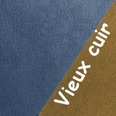 Simili vieux cuir bleu