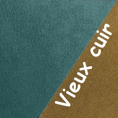 Simili vieux cuir paon