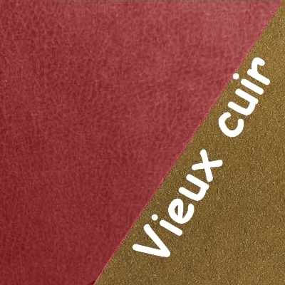 Simili vieux cuir Rouge